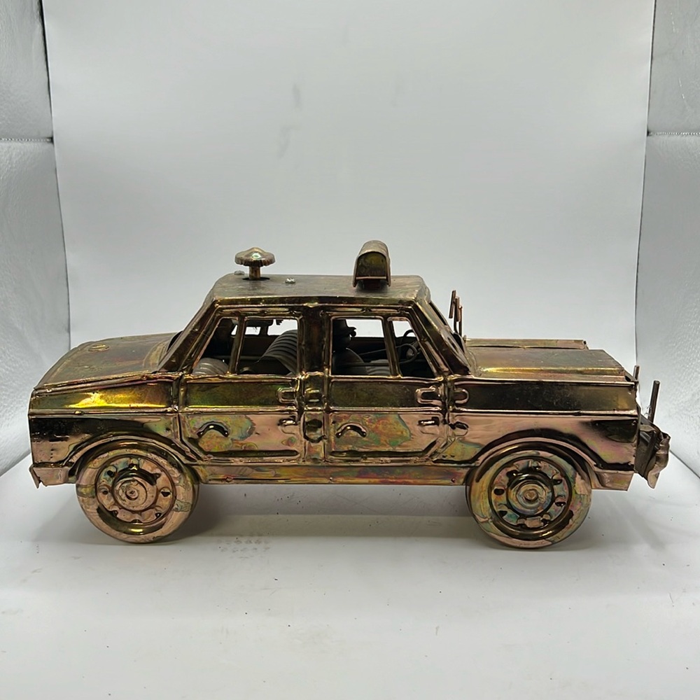 Berkeley On Top Of Old Smokey Wind Up Music Box Cop Police Car Tin
